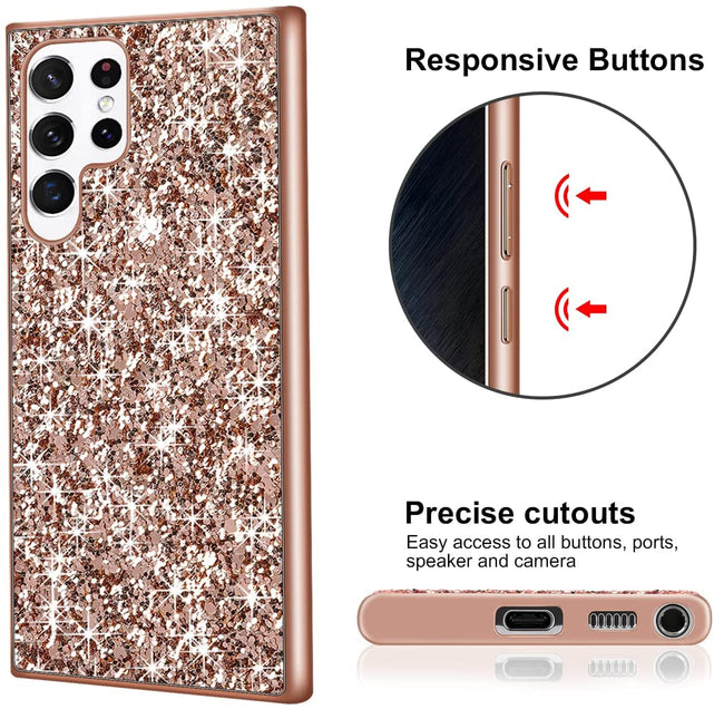 Redpepper Galaxy S22 Ultra Cover Glitter Slim Antiurto