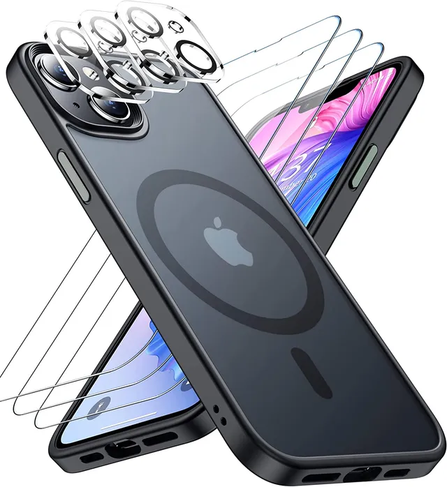 Redpepper Apple Cases iPhone 14 Plus cover nera con vetri