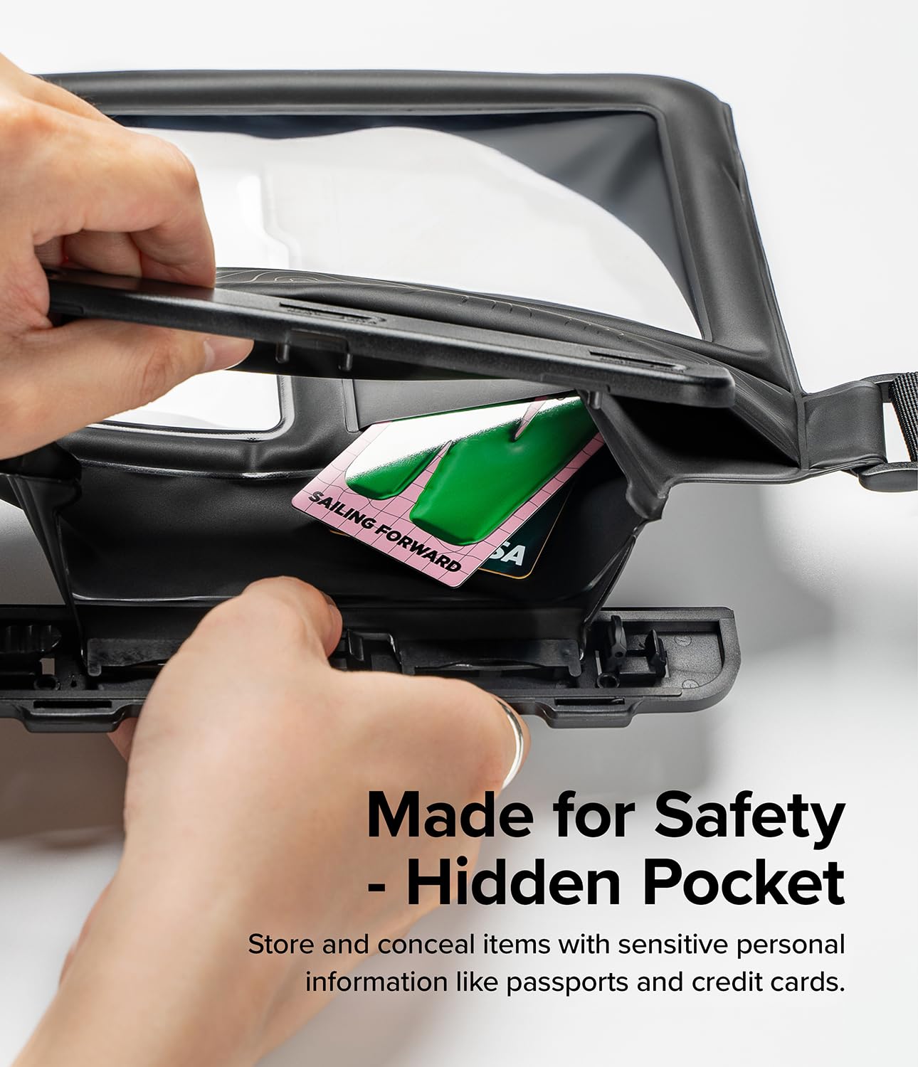 Ringke Waterproof Pouch IPX8 borsa impermeabile telefono nera tracolla