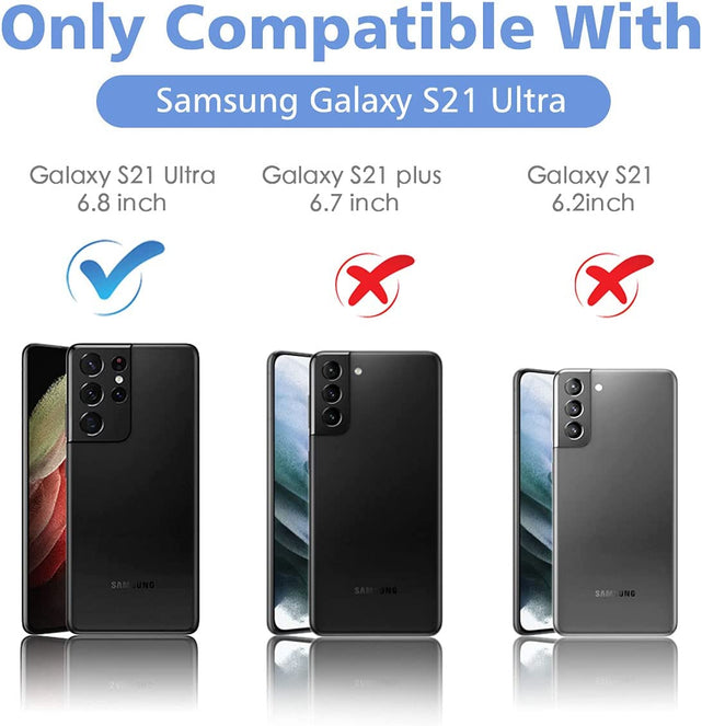 Redpepper Galaxy S21 Ultra Custodia Blu Copri Camera