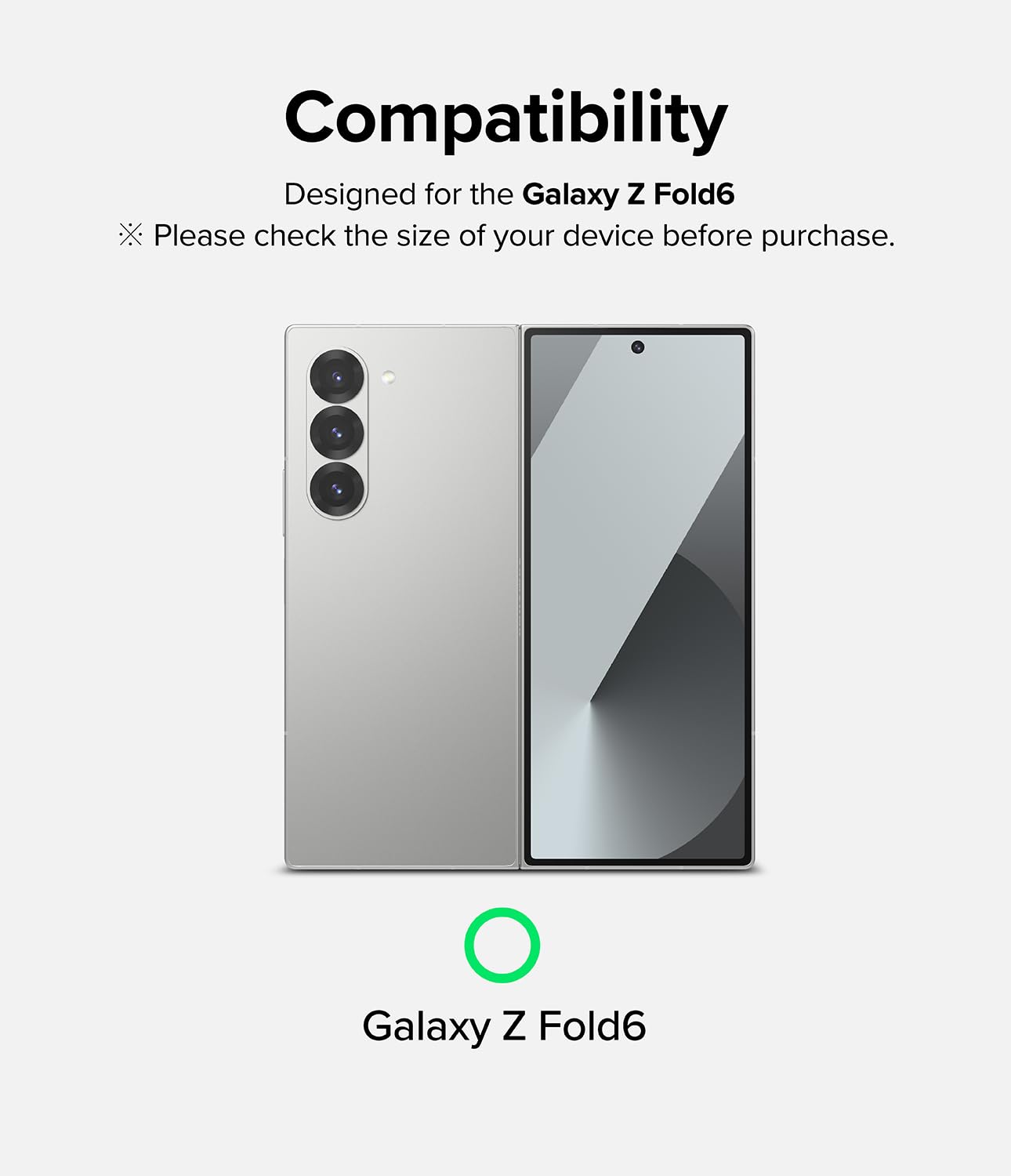 Ringke Full Glass vetro Samsung Galaxy Z Fold 6 display esterno 9H