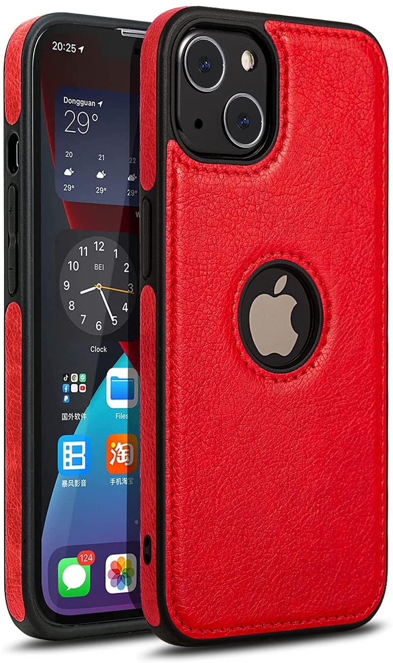 Redpepper iPhone 13 Mini cover pelle slim logo a vista