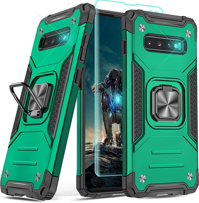 Redpepper Galaxy S10 Plus Cover Antiurto con Stand Metallo