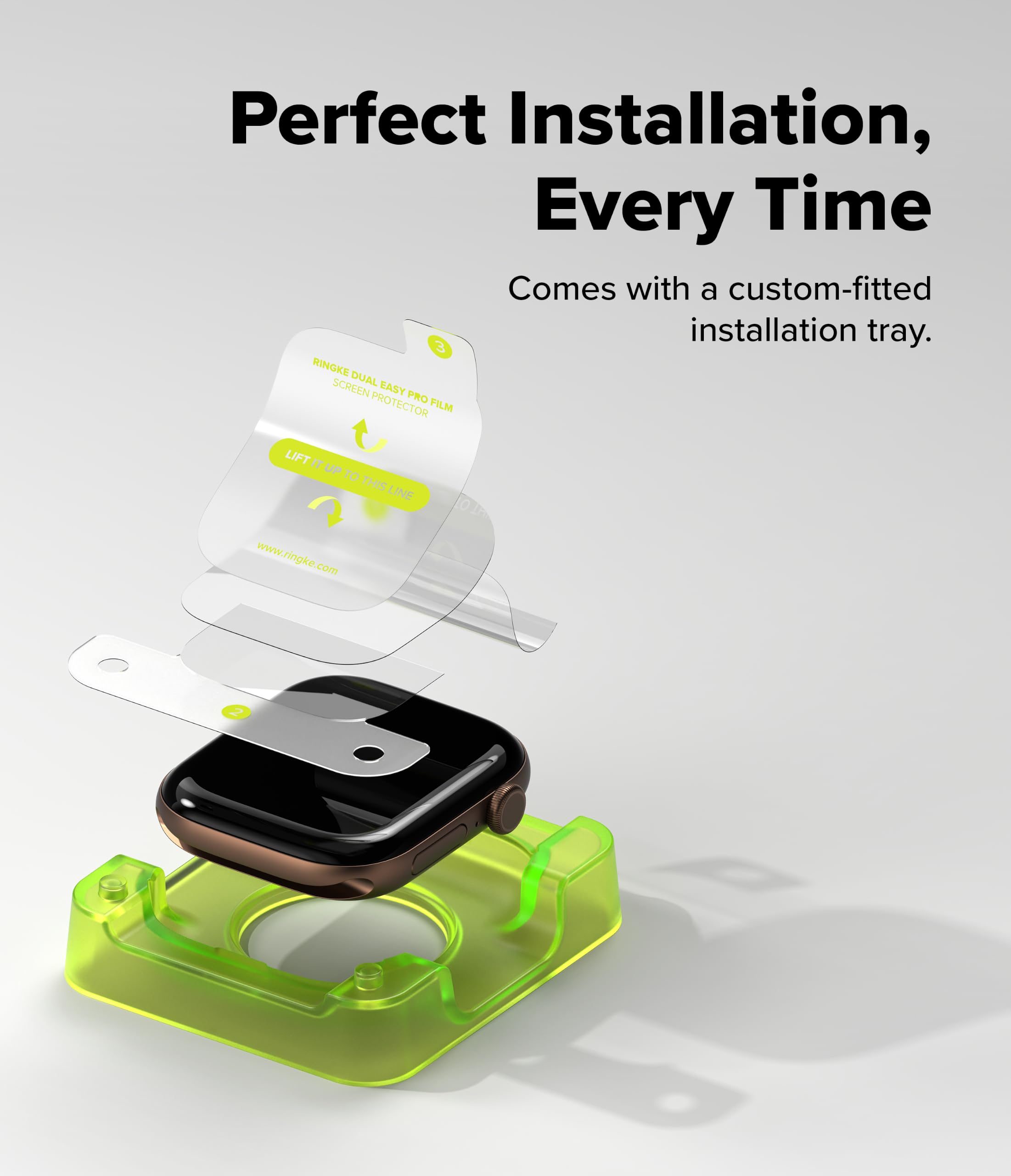Ringke Dual Easy Pro Pellicola Apple Watch 12 42mm Trasparente