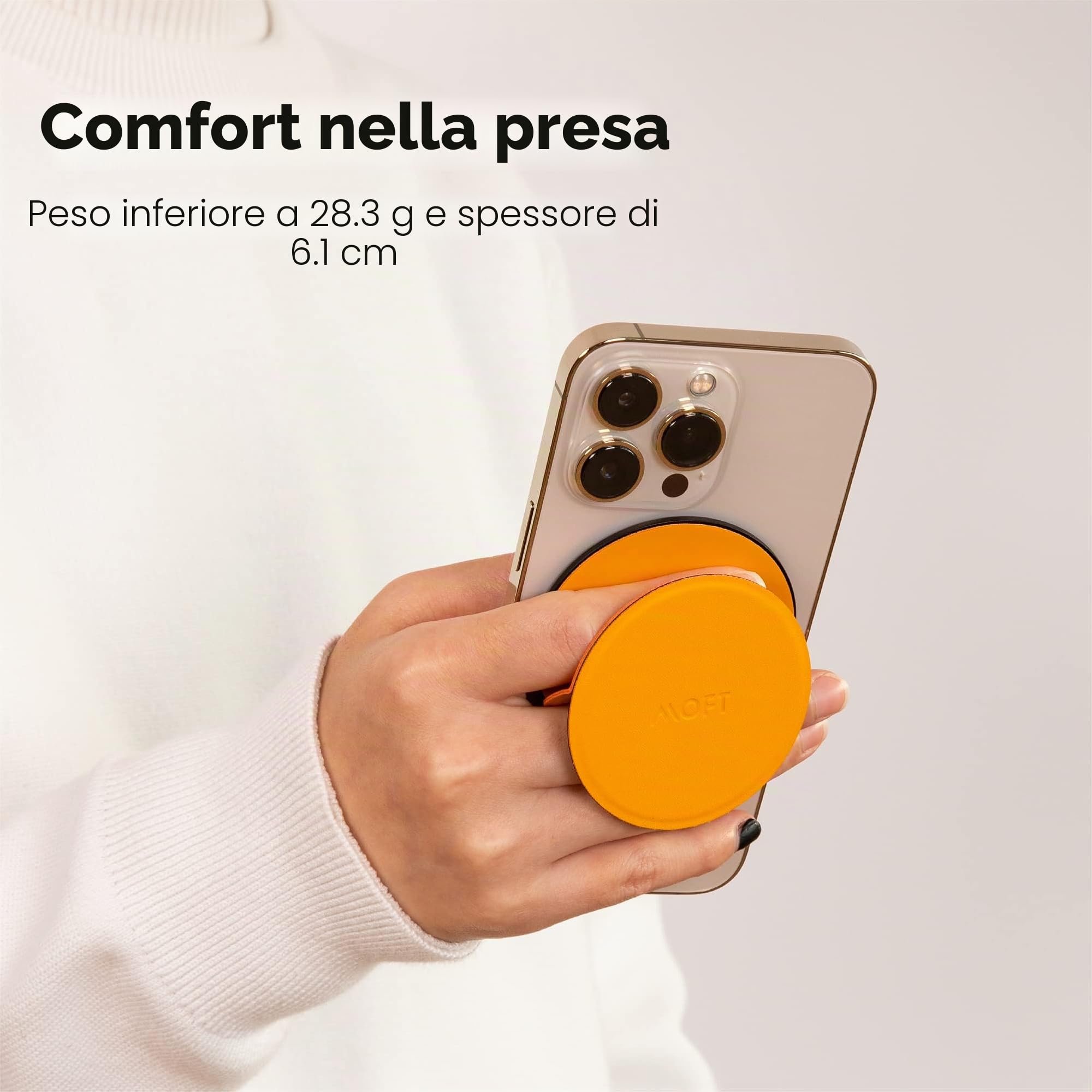 MOFT Snap Series supporto magnetico telefono giallo treppiede
