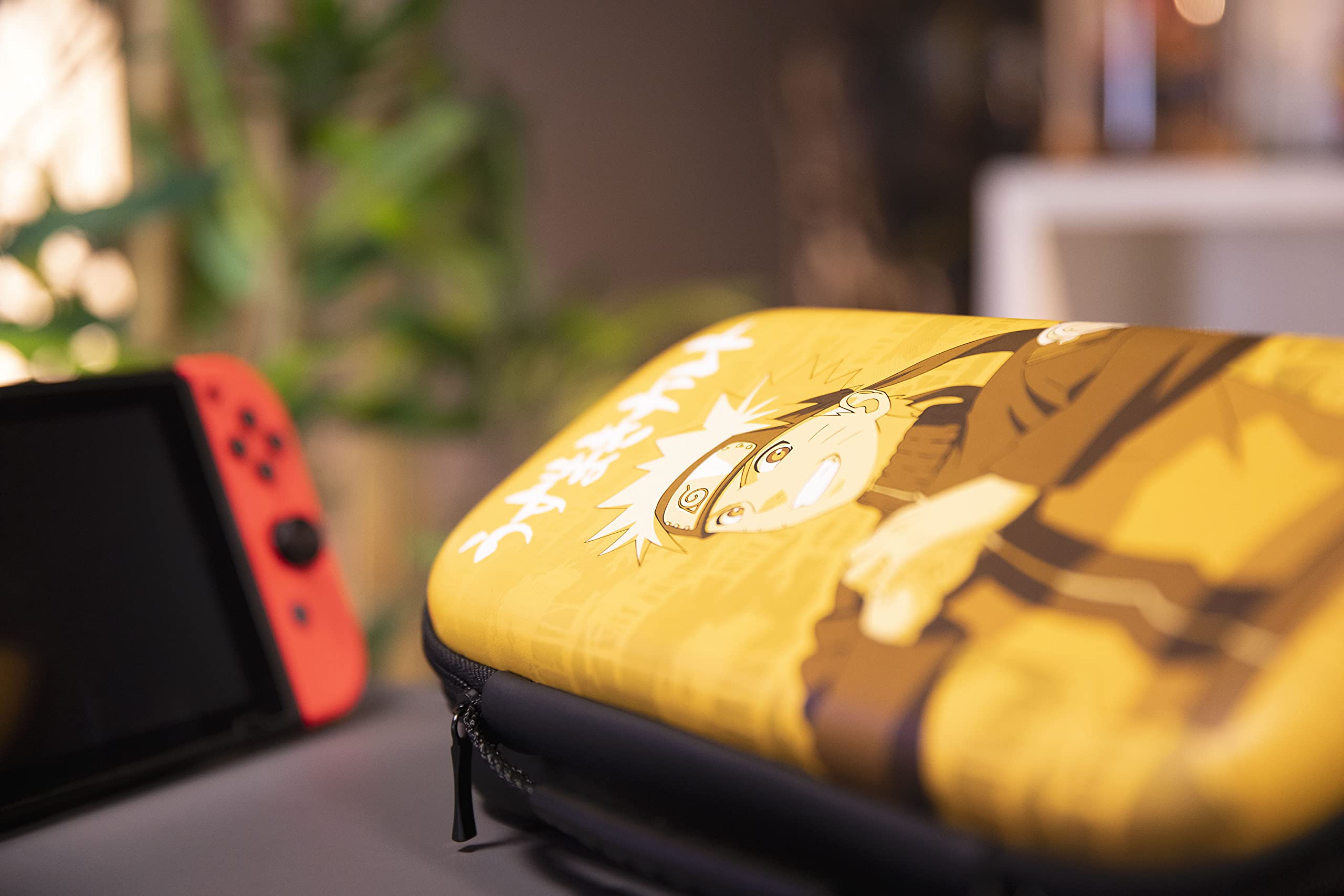 Konix Bags custodia Switch Naruto Giallo 8 giochi 26 cm