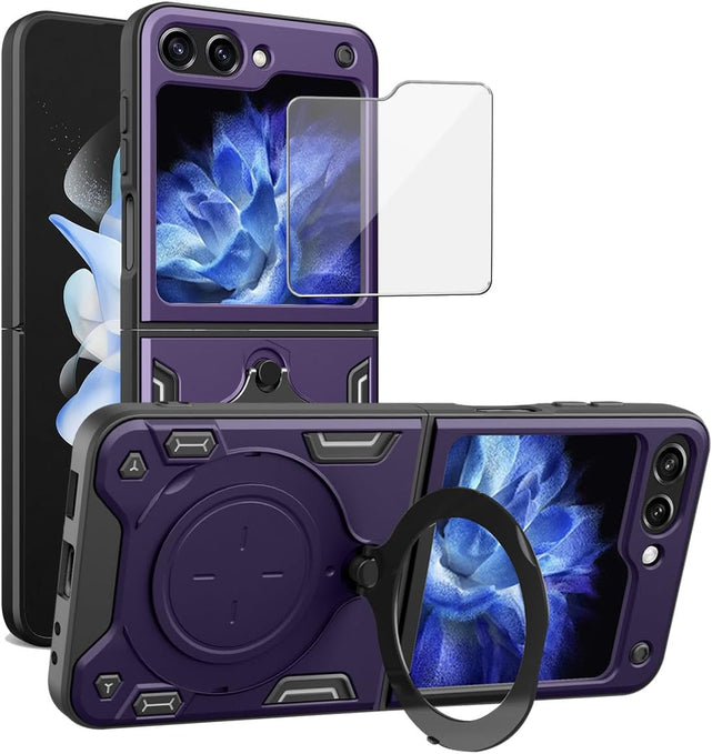 Redpepper Galaxy Cases Z Flip 6 custodia rugged magnetica nera stand