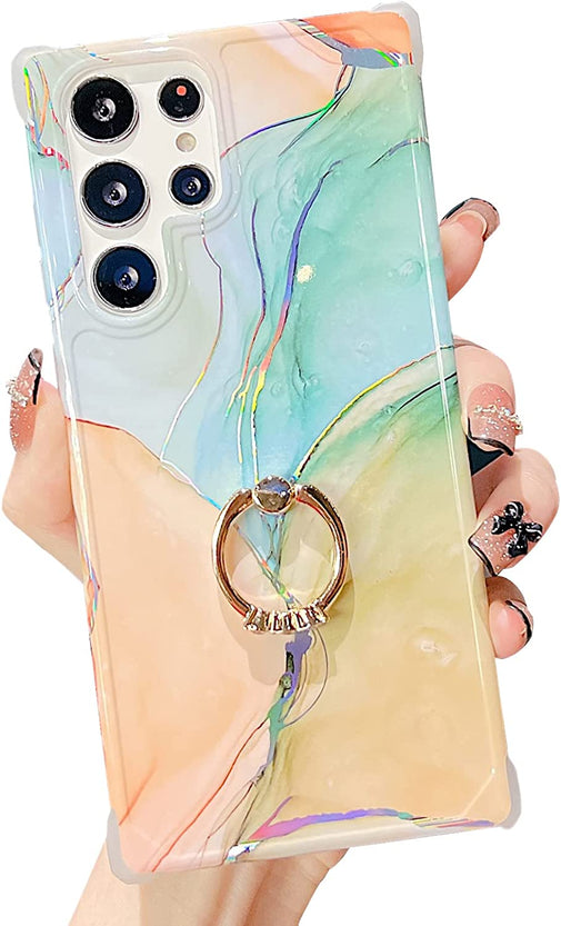 Redpepper Galaxy Cases S22 Ultra cover marmo strass con anello
