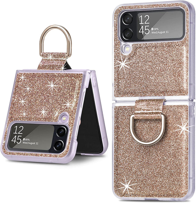 Redpepper Galaxy Z Flip 4 cover pelle oro glitter