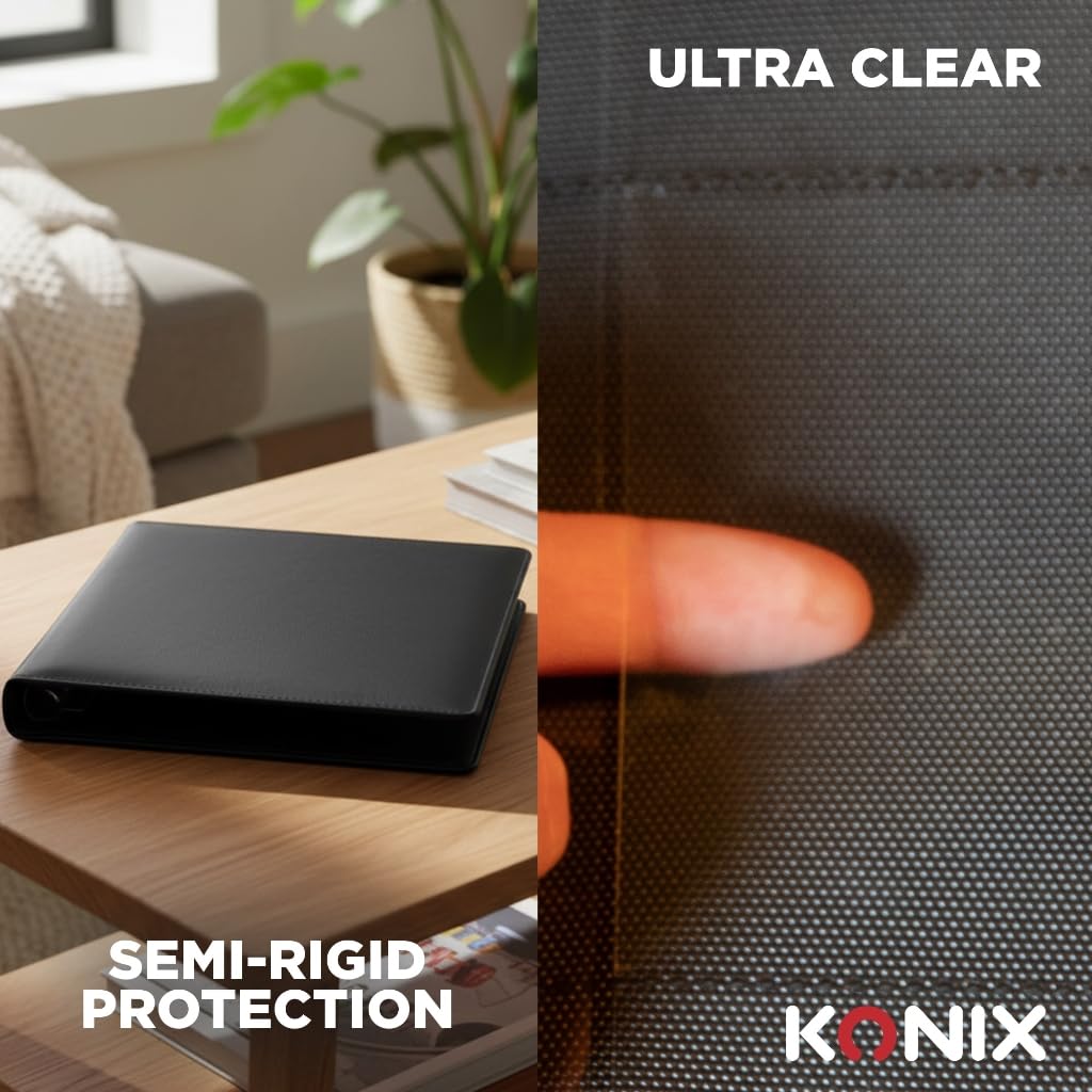 Konix Raccoglitore ad Anelli Carte 63x88 mm Nero