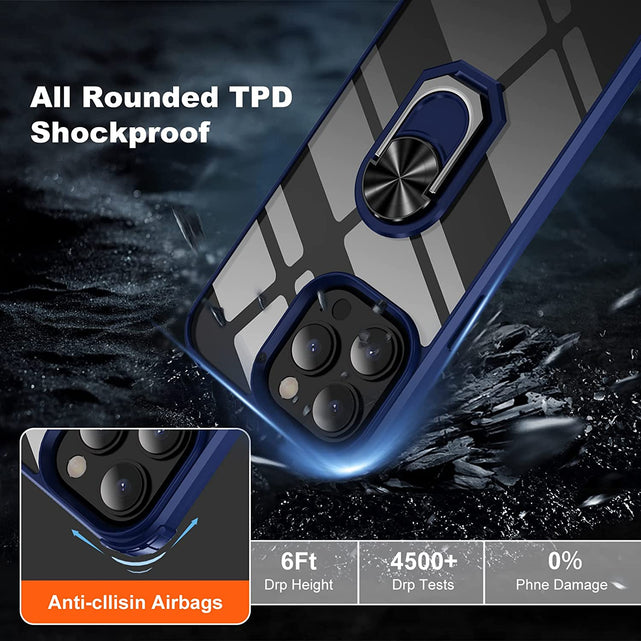 Redpepper iPhone 14 Pro Max cover trasparente con anello
