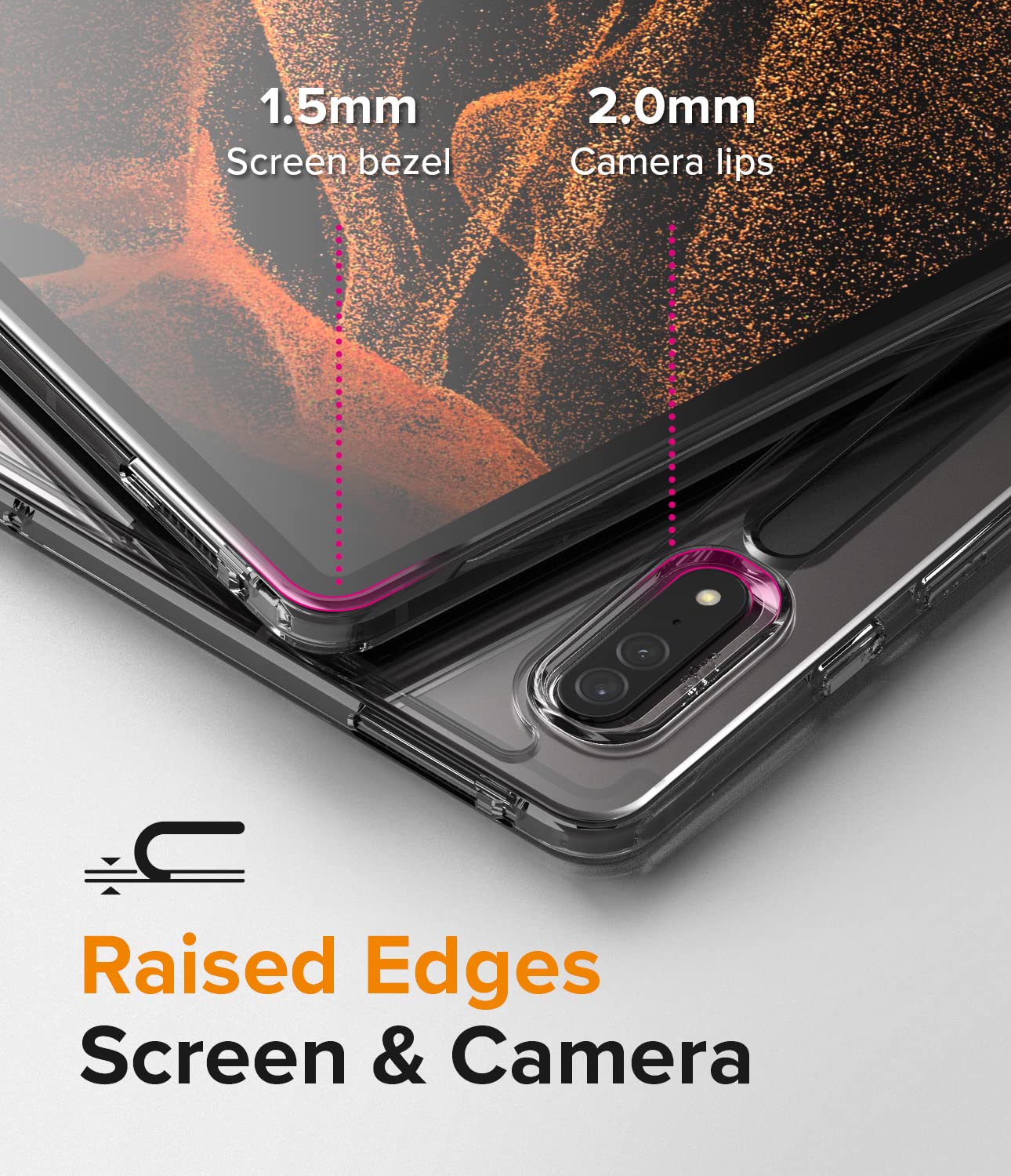 Ringke Fusion Cover Galaxy Tab S8 Ultra Trasparente Clear Antiurto