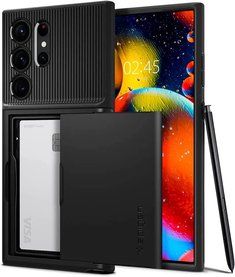 Redpepper Galaxy S23 Ultra Slim Armor Cover nera porta carte 2 slot
