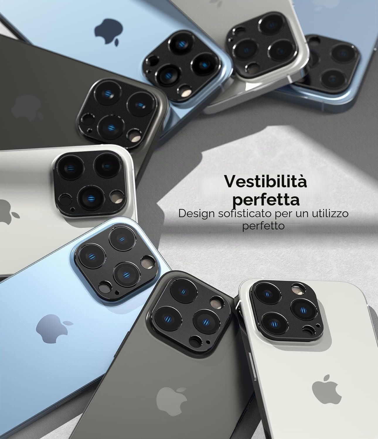 Ringke Camera Styling Protezione iPhone 14 Pro Nera Alluminio