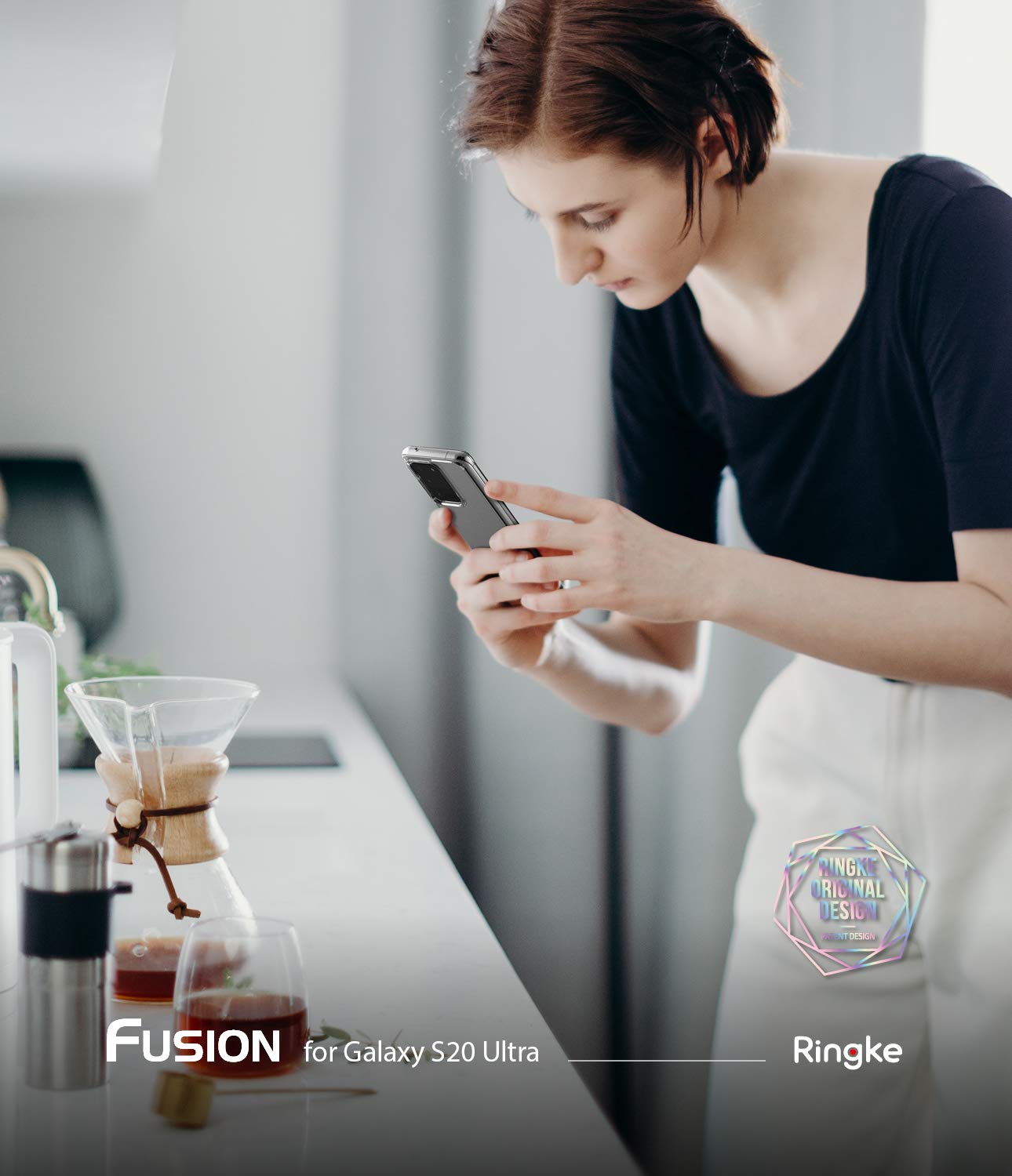 Ringke Fusion Galaxy S20 Ultra cover trasparente Clear antiurto