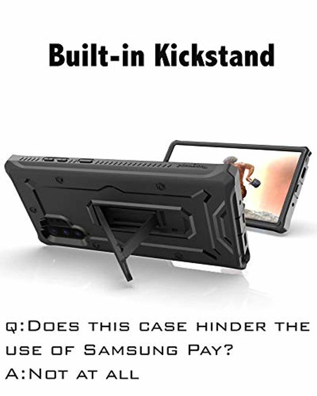 Redpepper Note 10 Plus Cover nera kickstand rugged