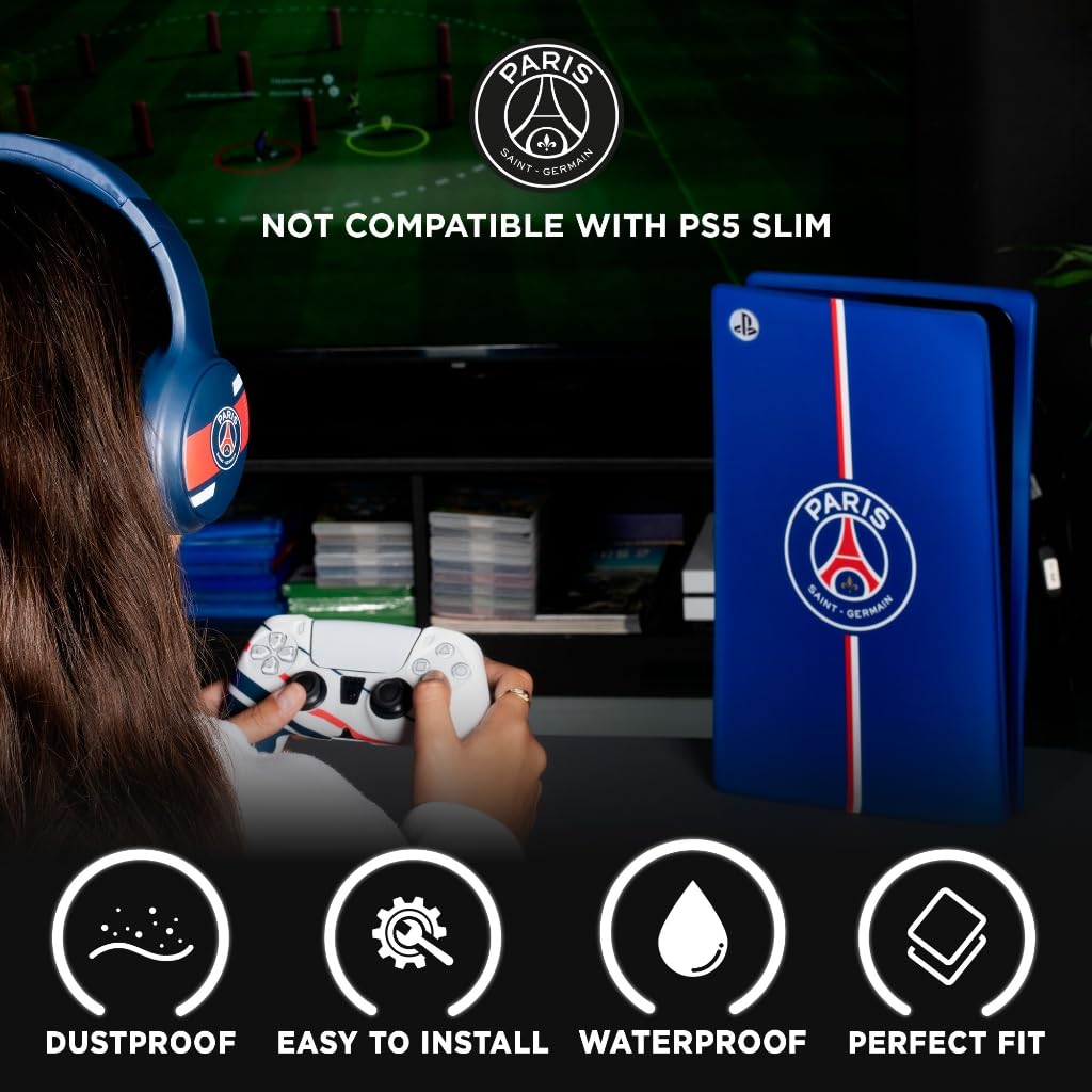 Konix PSG Custodia PS5 Silicone Blu Antiurto Antigraffio