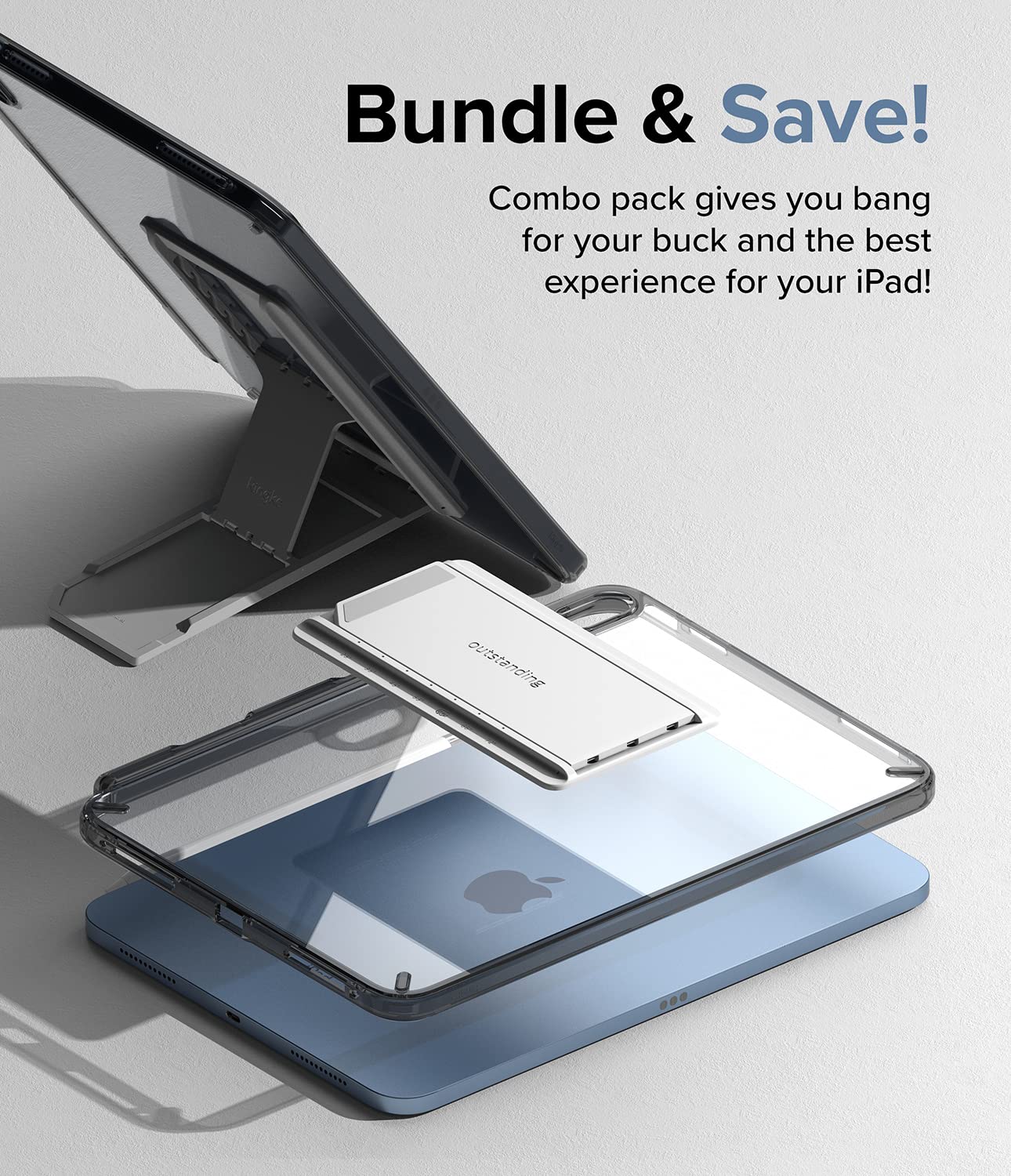 Ringke Fusion cover iPad A16/10th Smoke Black porta penna