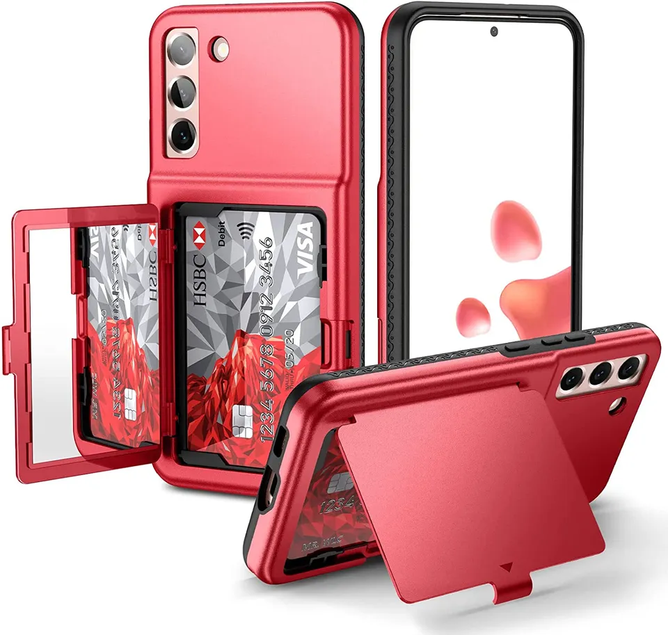 Redpepper Galaxy S22 Plus Custodia Portafoglio Oro Rosa