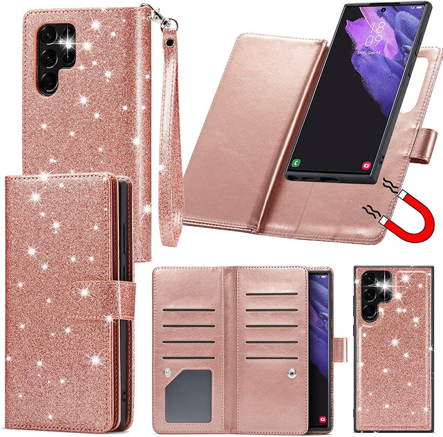 Redpepper Galaxy S22 Ultra Cover Portafoglio 9 Slot
