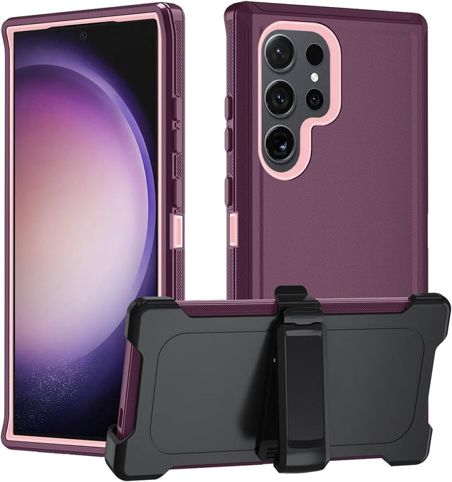 Redpepper Galaxy S25 Ultra Custodia Nera Clip Rotante 360