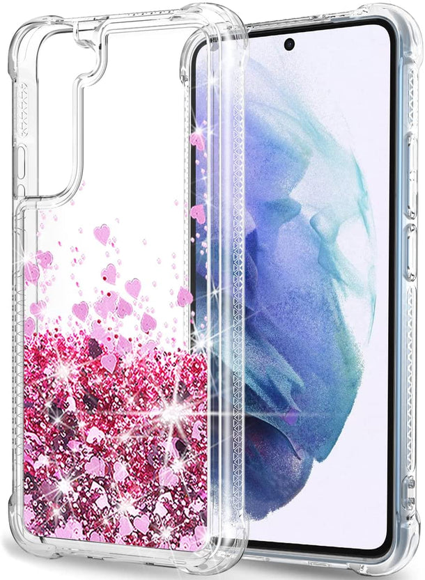 Redpepper Galaxy S22 Cover Glitter Liquida Trasparente TPU
