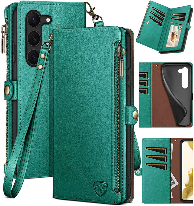 Redpepper Galaxy S23 Cover Portafoglio Pelle Nero RFID