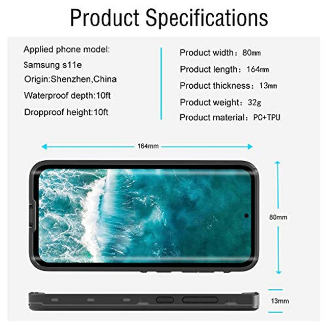 Redpepper Galaxy S20 Waterproof Cover impermeabile IP68 trasparente