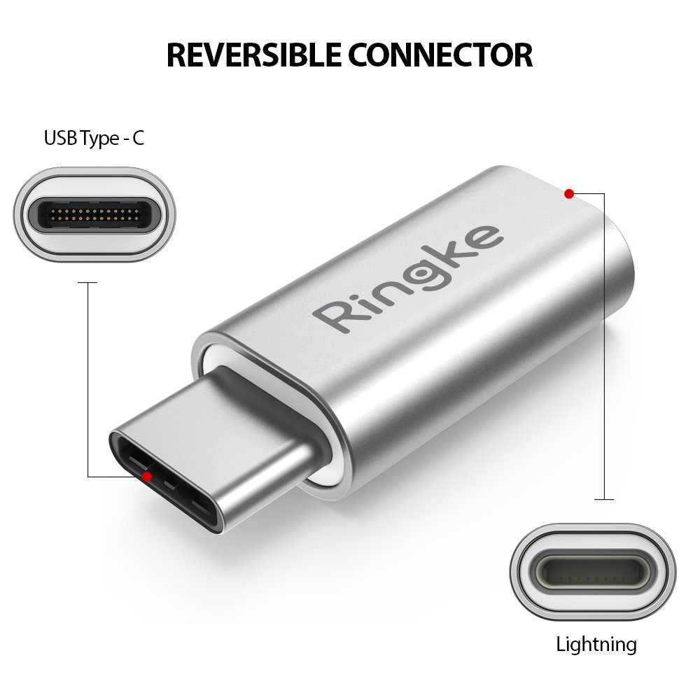 Ringke Adapter adattatore Lightning USB-C silver 2 pezzi