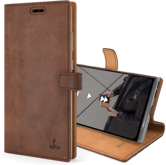 Redpepper Note 20 Ultra custodia portafoglio pelle nera