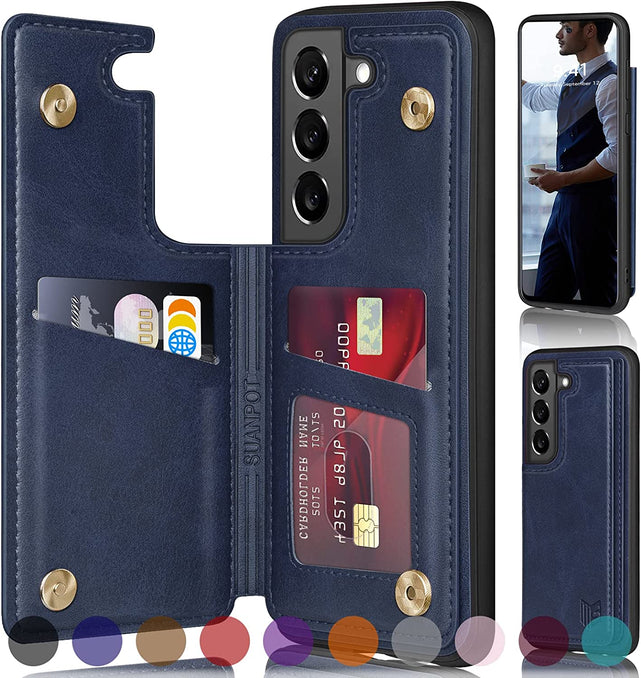 Redpepper Galaxy S22 5G 6.1 Custodia Portafoglio Nero RFID
