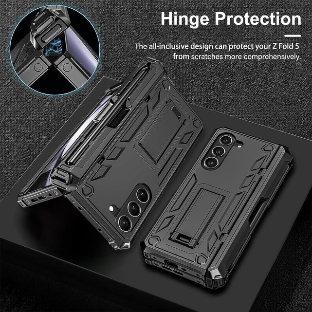 Redpepper Galaxy Z Fold 5 Custodia Nera Militare Stand