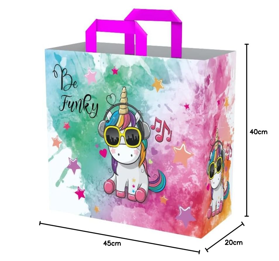Konix Be Funky borsa spesa 40x45x20 cm unicorno riciclata