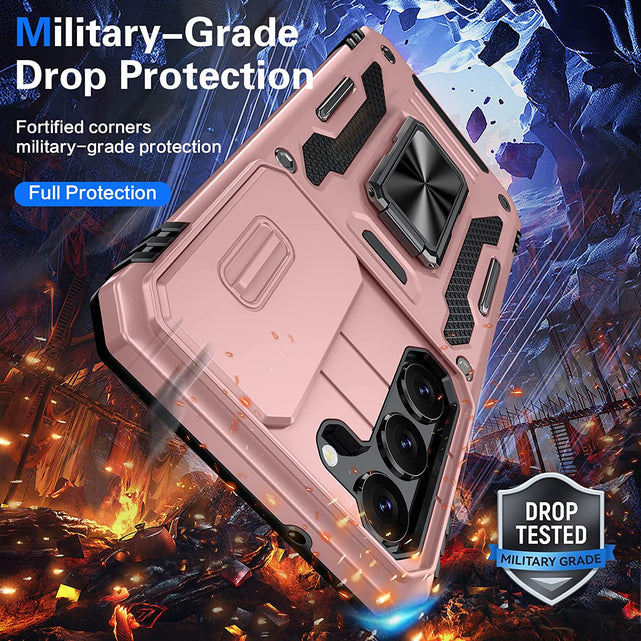 Redpepper Galaxy S23 Cover Rugged Anello Nera Full Body
