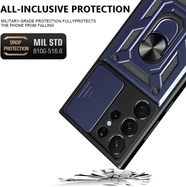 Redpepper Galaxy Cases S23 Ultra Custodia Anello Blu
