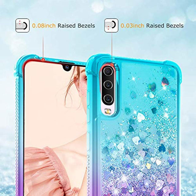 Redpepper Galaxy A70 cover glitter viola rosa TPU