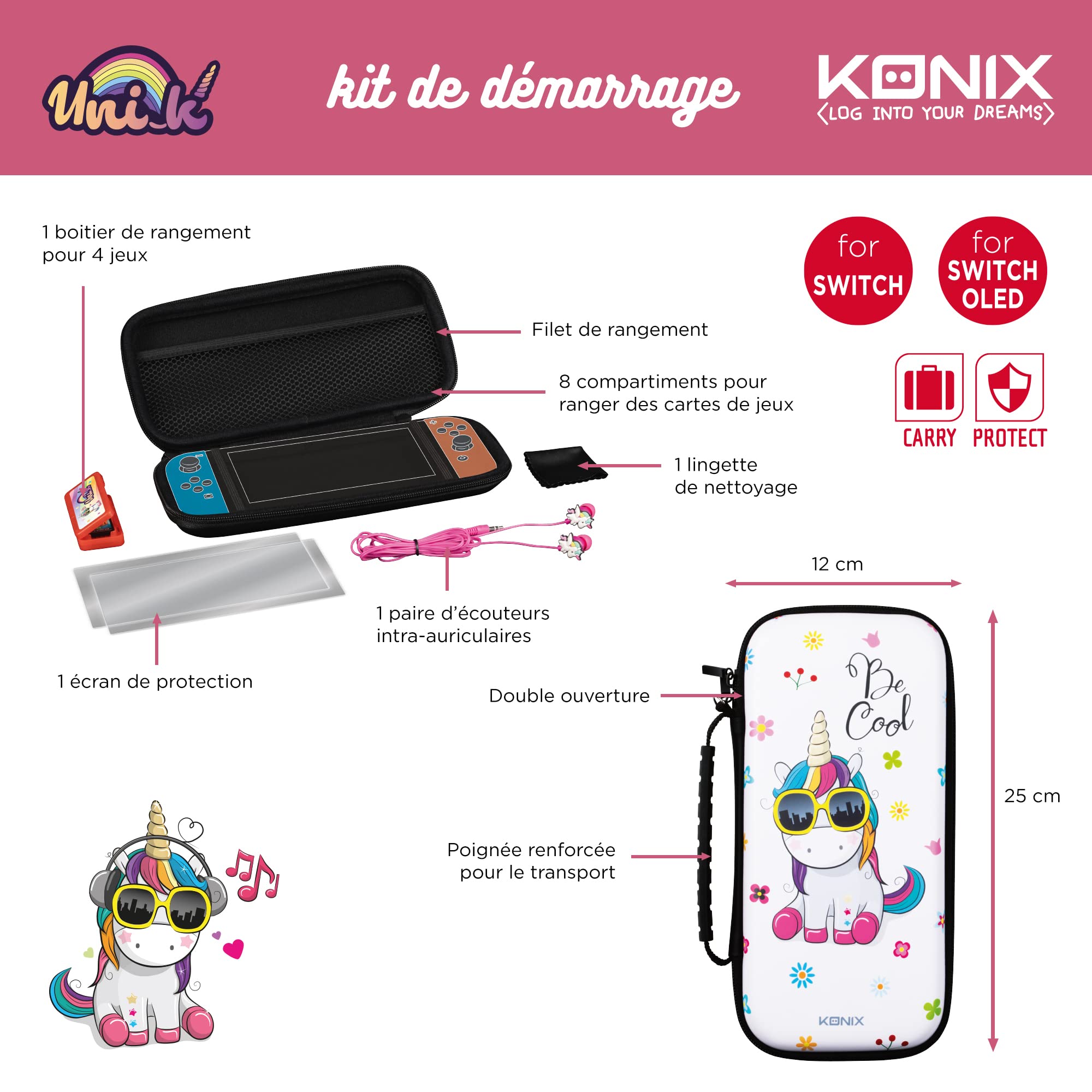 Konix Fantasy Friends Kit Accessori Nintendo Switch 5 in 1 OLED