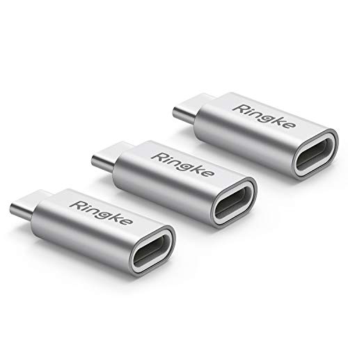 Ringke Adapter Lightning USB-C ricarica Silver 3 pezzi