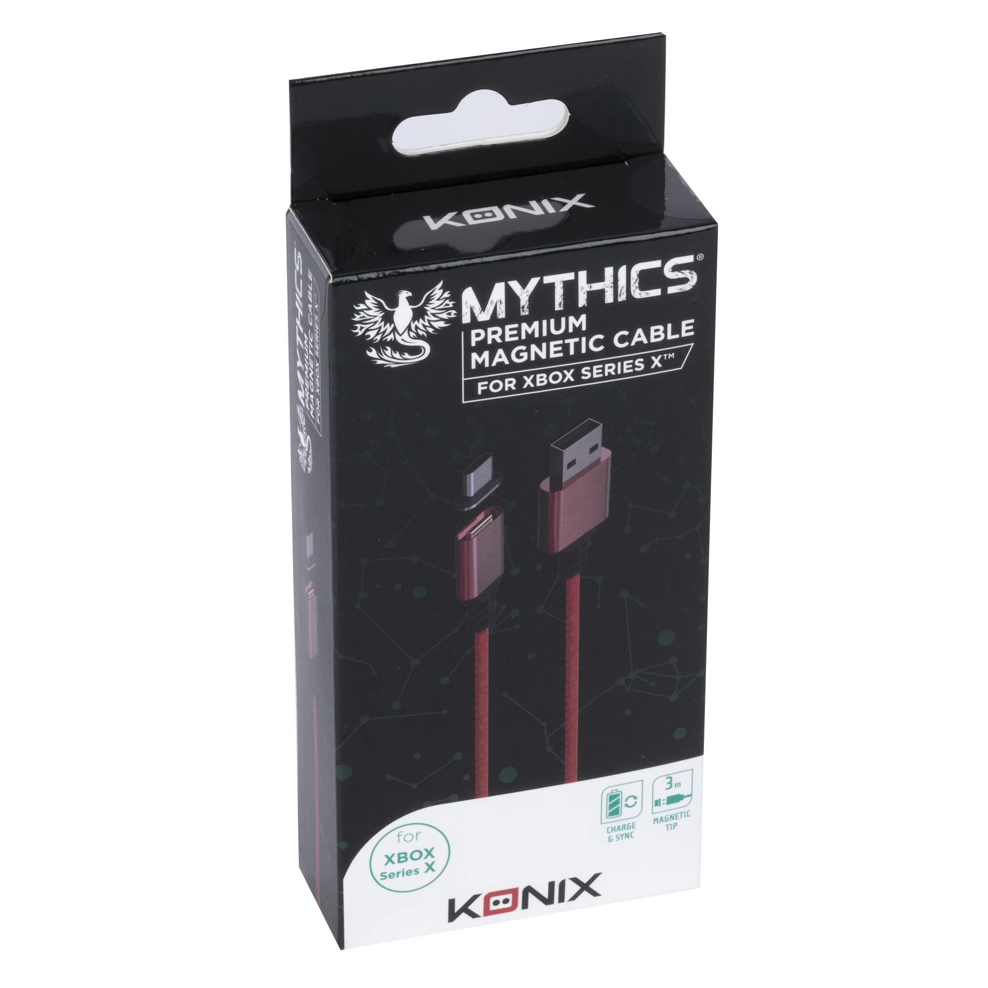 Konix Mythics cavo magnetico USB-C rosso 3 m ricarica Xbox
