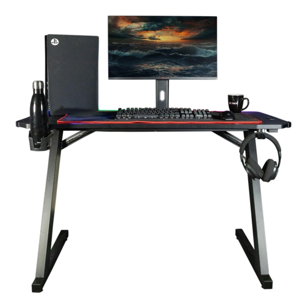 Konix Gaming desks Spectra scrivania gaming 120 cm LED nera