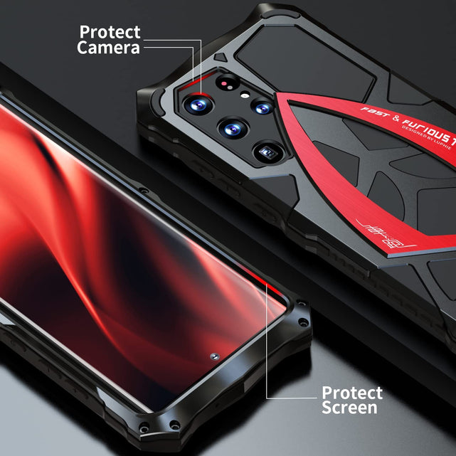 Redpepper Galaxy Cases S23 Ultra cover armor metallo nera