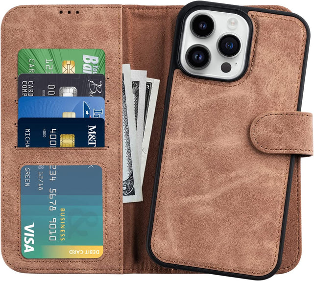 Redpepper iPhone 14 Pro cover portafoglio pelle 4 carte