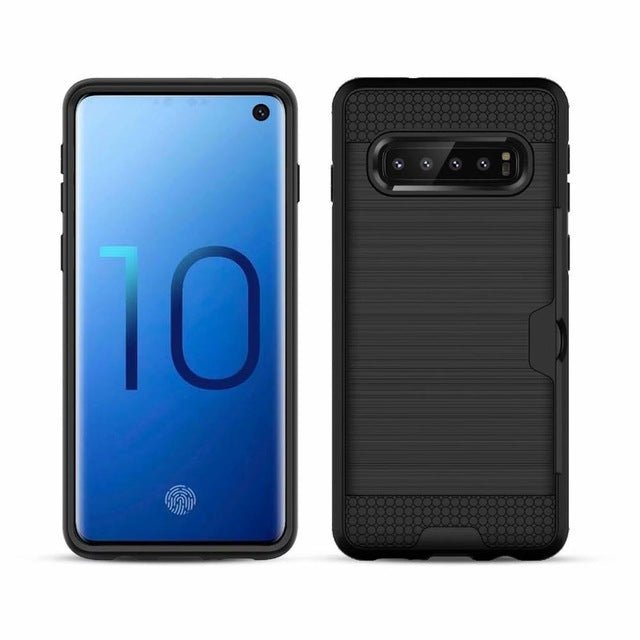 Redpepper Galaxy S10 Cover Slim Nera con Porta Carte