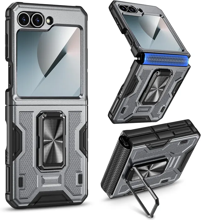 Redpepper Galaxy Z Flip 6 cover anello blu pellicola