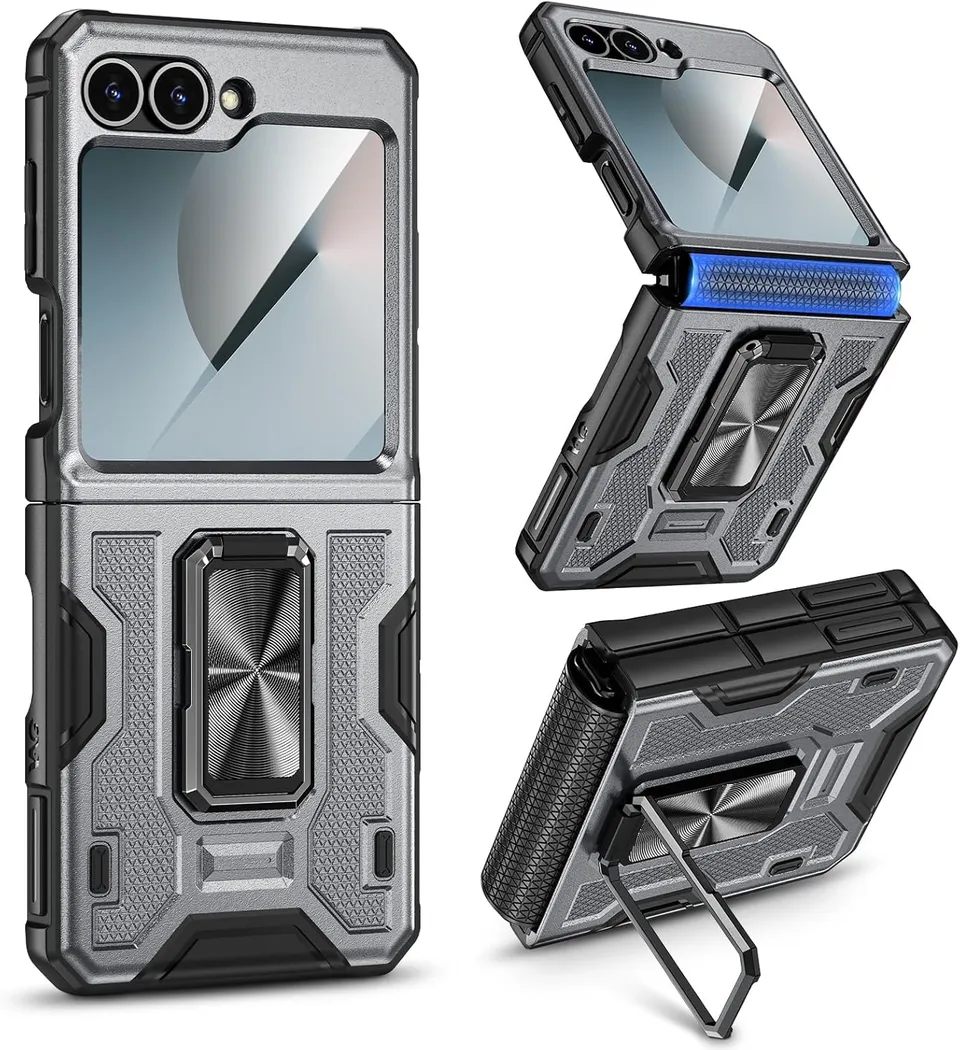Redpepper Galaxy Z Flip 6 cover anello blu pellicola