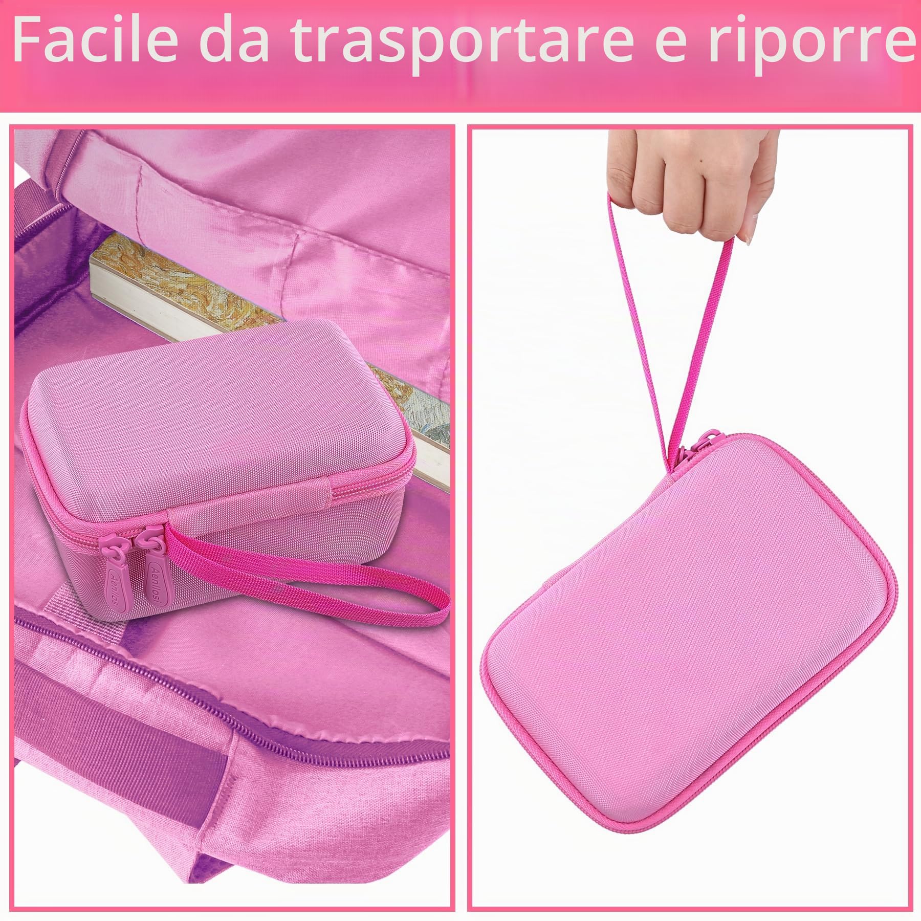 Aenllosi Camera Case fotocamera bambini custodia rosa EVA