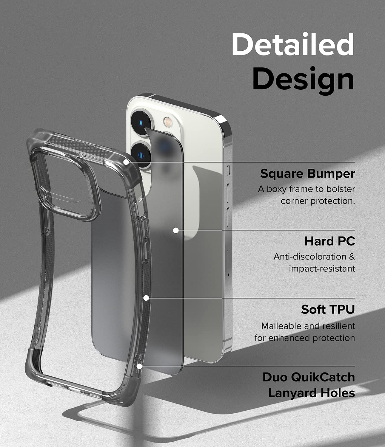 Ringke Fusion Bumper Cover iPhone 14 Pro Nera Matte Opaca