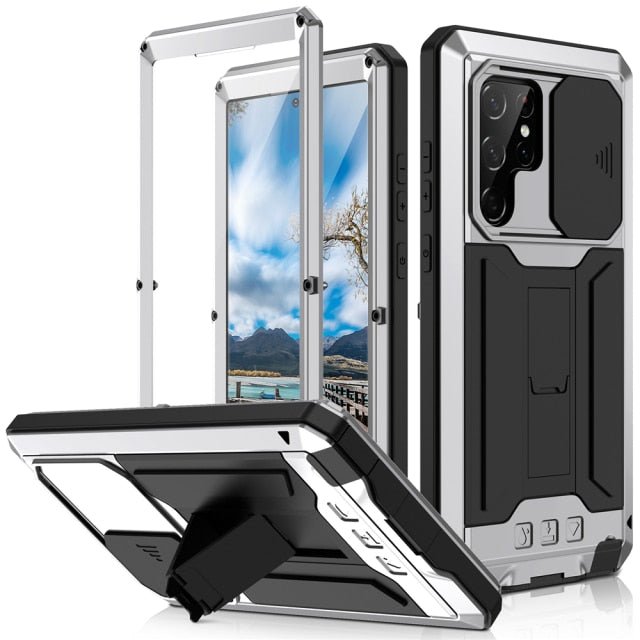 Redpepper Galaxy S22 Ultra cover alluminio con kickstand