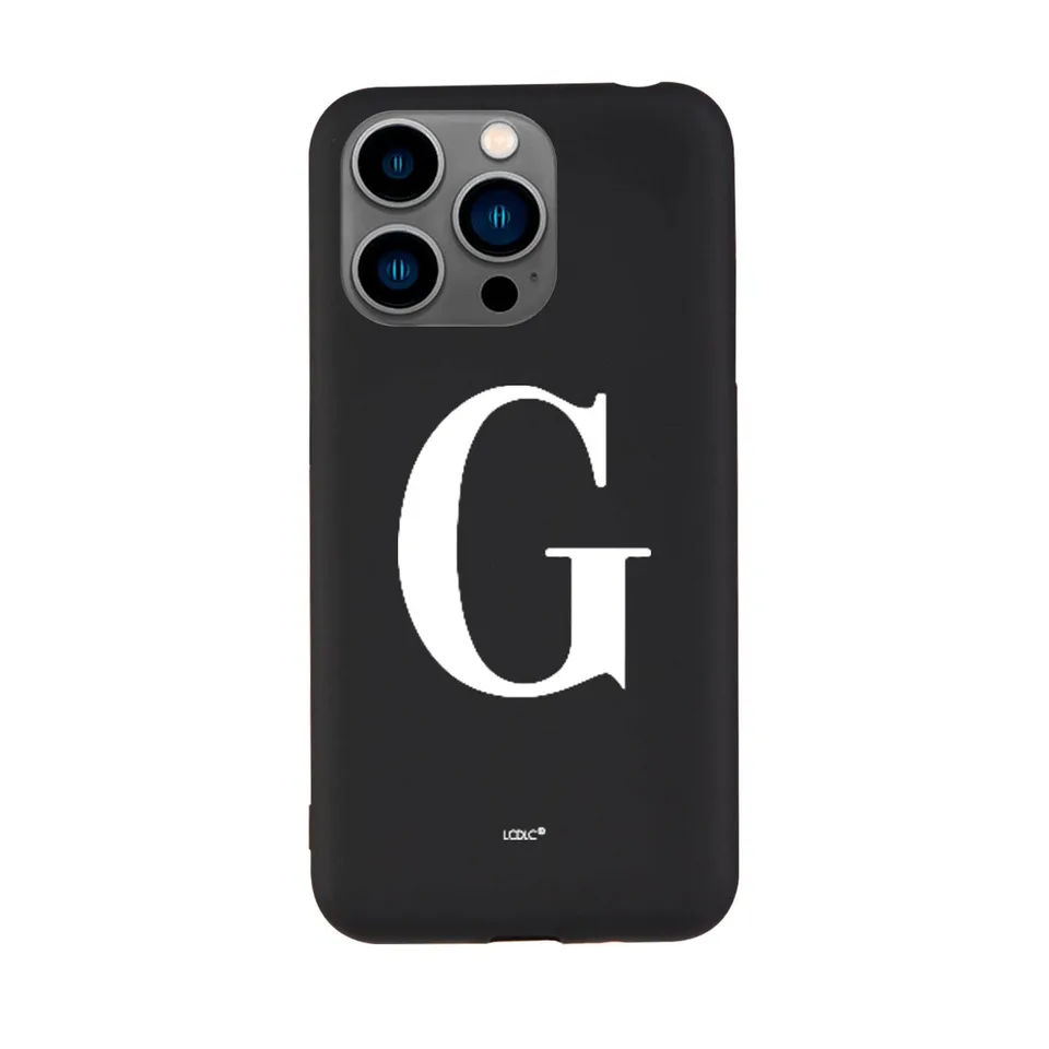 La Casa de las Carcasas Personalizzate iPhone 15 Pro custodia nero iniziale