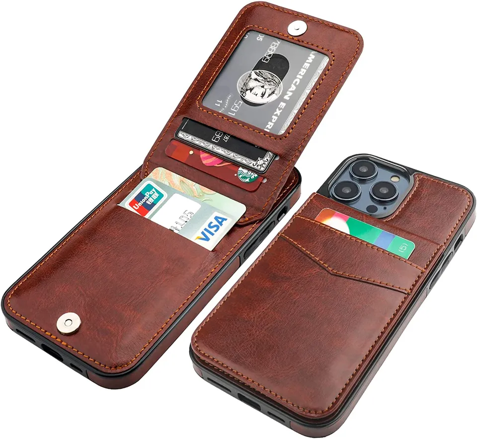 Redpepper Apple Cases 14 Pro Wallet Pelle 5 Carte Stand